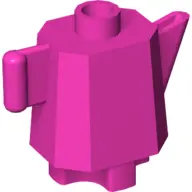 Dark Pink Duplo Utensil Teapot / Coffeepot, Indented Base