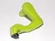 Lime Dinosaur Leg Small (Front) Raptor Left with Black Claws Pattern