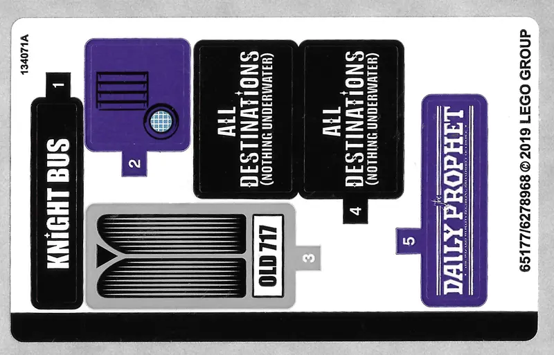 Sticker Sheet for Set 75957 - (65177/6278968)