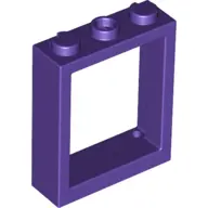 Dark Purple Window 1 x 3 x 3 Flat Front