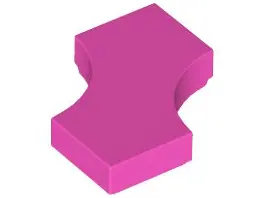 Dark Pink Tile, Modified 2 x 2 with 2 1 x 1 Curved Cutouts (Double Arrow)