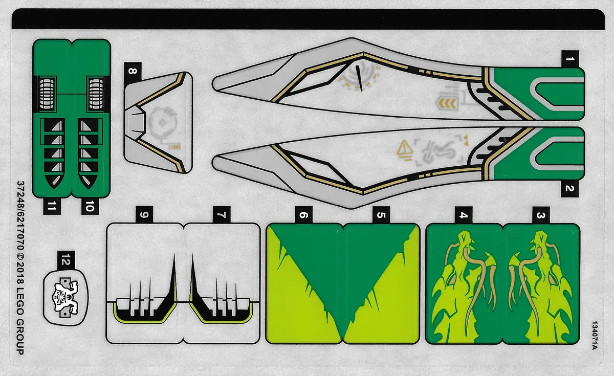 Sticker Sheet for Set 70641 - (37248/6217070)