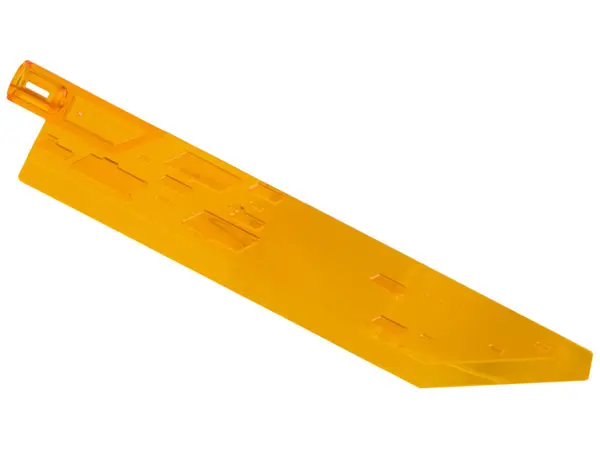 Trans-Orange Propeller 1 Blade 14L with Axle Hole (Sword Blade)