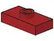 Dark Red Plate, Modified 1 x 2 with 1 Stud, Jumper (Undetermined Type)