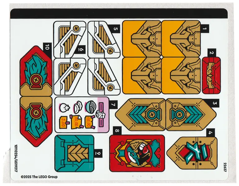 Sticker Sheet for Set 80066 - (10110254/6519217)