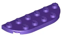 Dark Purple Plate, Round Corner 2 x 6 Double