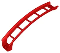 Red Train, Track Roller Coaster Ramp Large Upper Part, 6 Bricks Elevation