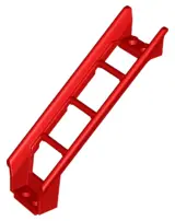 Red Train, Track Roller Coaster Ramp Steep, 6 Bricks Elevation