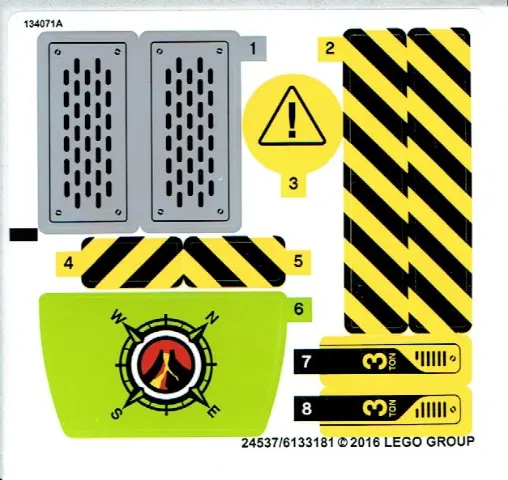 Sticker Sheet for Set 60122 - (24537/6133181)