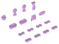 Medium Lavender Friends Accessories, Animal Show and Grooming Supplies, 16 in Bag (Multipack)