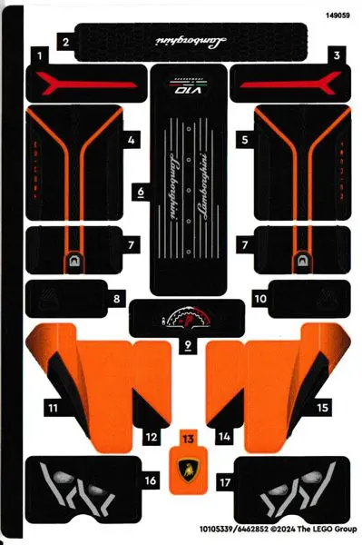 Sticker Sheet for Set 42196 - (10105339/6462852)