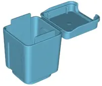 Medium Azure Duplo Container Garbage Can with Lid