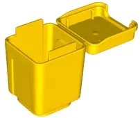Yellow Duplo Container Garbage Can with Lid