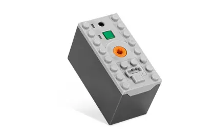 Light Bluish Gray Electric 9V Battery Box Power Functions (Rechargeable) with Dark Bluish Gray Botto