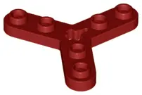 Dark Red Technic, Plate Rotor 3 Blade with Smooth Ends and 6 Studs (Propeller)
