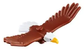 Reddish Brown Eagle with Yellow Beak, White Head and Tail Feathers Pattern