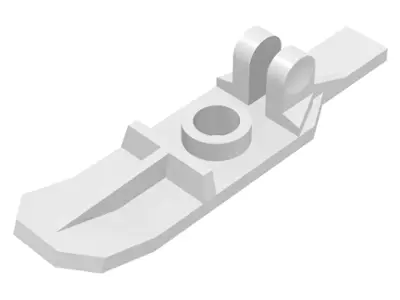 White Minifigure, Utensil Ski with Hinge