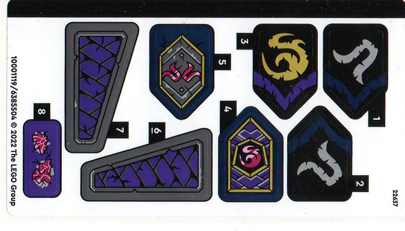 Sticker Sheet for Set 71771 - (10001119/6385504)