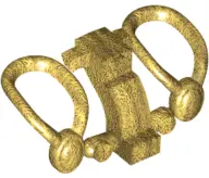 Pearl Gold Mini Doll, Necklace Amulet, 2 on Sprue