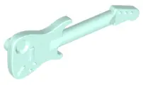 Light Aqua Minifigure, Utensil Musical Instrument, Guitar Electric