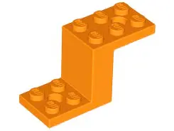 Orange Bracket 5 x 2 x 2 1/3 with 2 Holes and Bottom Stud Holder