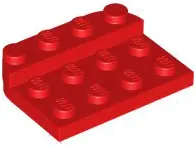 Red Plate, Round 3 x 4 x 2/3, Raised 1 x 4