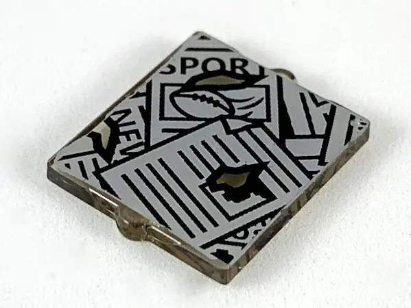 Trans-Brown Glass for Window 1 x 2 x 2 Flat Front with Tattered Scattered Newspapers Pattern