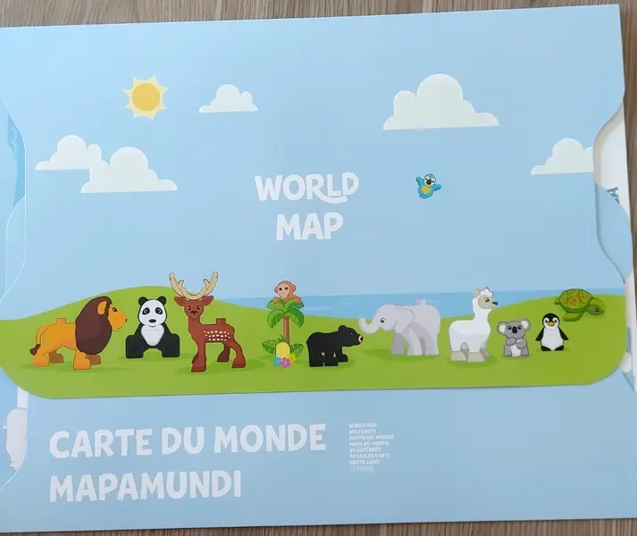 Paper Playmat for Set 10975, Duplo World Map