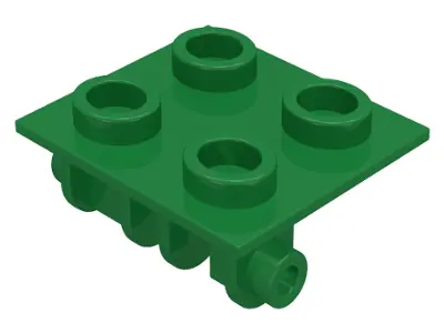 Green Hinge Brick 2 x 2 Top Plate