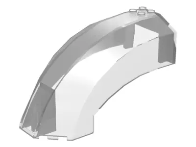 Trans-Clear Windscreen 12 x 6 x 6 Curved without Pin Holes