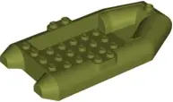 Olive Green Boat, Rubber Raft 12 x 6 x 2