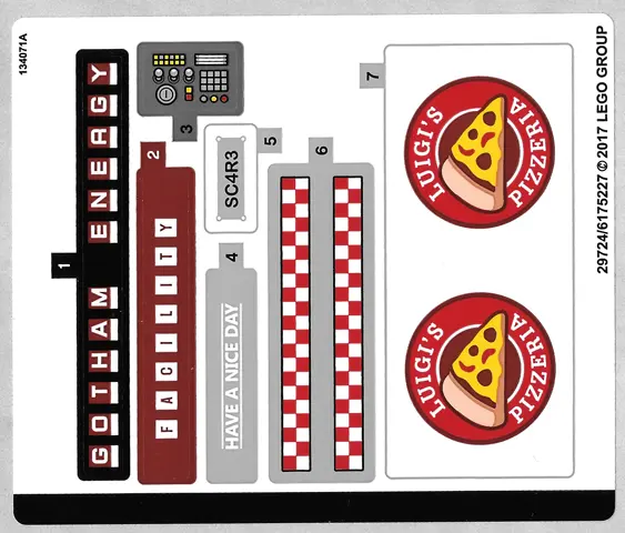 Sticker Sheet for Set 70910 - (29724/6175227)