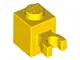 Yellow Brick, Modified 1 x 1 with U Clip (Vertical Grip) - Solid Stud