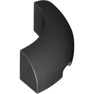 Black Brick, Round Corner 3 x 3 without Studs