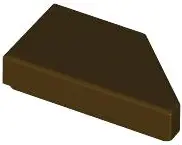 Dark Brown Tile, Modified 1 x 2 Wedge Left
