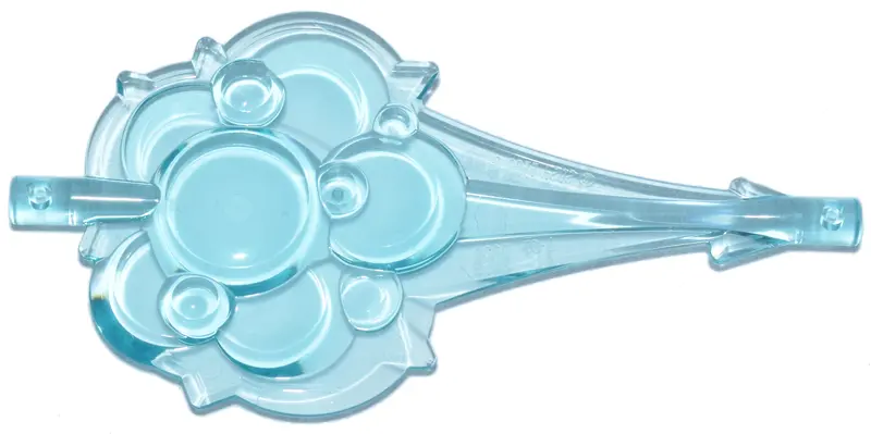 Trans-Light Blue Wave Rounded Straight Tapered with Bar Ends (Cloud / Wind Gusts / Smoke)
