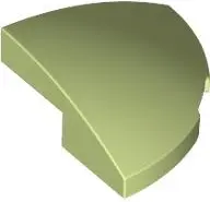 Yellowish Green Slope, Curved 2 x 2 x 2/3 Corner Round