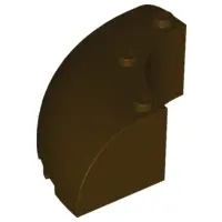 Dark Brown Brick, Round Corner 6 x 6 x 2