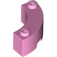 Pink Brick, Round Corner 3 x 3 Macaroni with 2 Studs