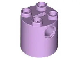 Lavender Brick, Round 2 x 2 x 2 Robot Body with Bottom Axle Holder (x Shape / + Orientation)