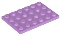 Medium Lavender Plate 4 x 6