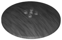 Pearl Dark Gray Dish 8 x 8 Inverted (Radar) - Solid Studs