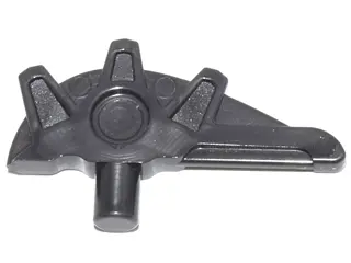 Pearl Dark Gray Minifigure, Weapon Blade with Bar and 3 Spikes