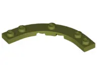 Olive Green Plate, Round Corner 5 x 5 Macaroni