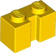 Yellow Brick, Modified 1 x 2 with Channel