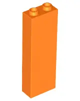 Orange Brick 1 x 2 x 5