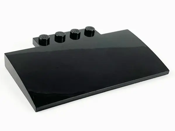 Black Slope, Curved 5 x 8 x 2/3 with 4 Studs