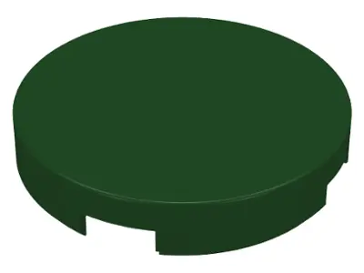 Dark Green Tile, Round 2 x 2
