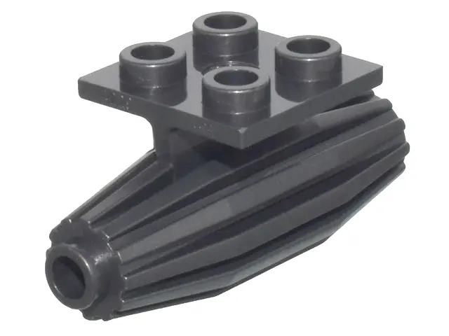 Pearl Dark Gray Engine, Strakes, 2 x 2 Thin Top Plate