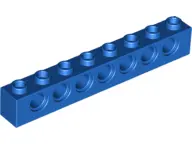 Blue Technic, Brick 1 x 8 with Holes